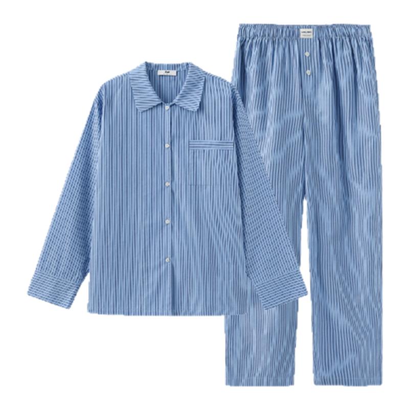 【明星同款】CoZ条纹睡衣女夏季短袖慵懒风高级家居服套装可外穿