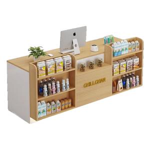 收银台超市便利店吧台网红零食小型转角展示柜母婴药店前台接待台