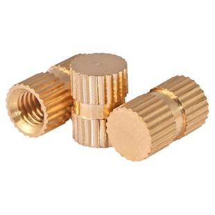 M3M4M5M6M8盲孔单通B型预埋件注塑铜镶嵌件黄铜滚花螺母铜螺丝帽