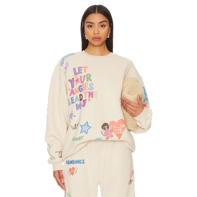 The Mayfair Group圆领款卡通印花卫衣休闲运动风宽松上衣REVOLVE