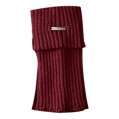 棕色袜套堆堆袜秋冬针织保暖喇叭型冬季长筒袜子女配雪地靴显瘦