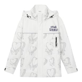 UHMU甜系冲锋衣女羽绒服25新款三合一可拆卸防风防水外套登山服男