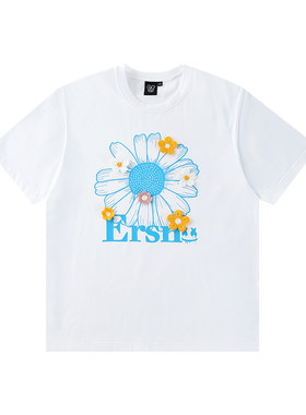 【陈奕恒同款】ER小雏菊花朵印花短袖T恤2026夏季潮牌宽松休闲