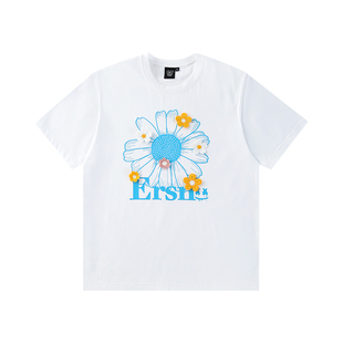 【陈奕恒同款】ER小雏菊花朵印花短袖T恤2026夏季潮牌宽松休闲