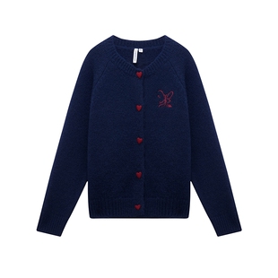 美特斯邦威毛衣女冬新款休闲针织毛开衫外套韩系加厚宽松慵懒