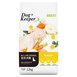 比乐狗粮鸭肉梨守护者系列12kg成犬幼犬金毛柯基泰迪小型大型犬粮