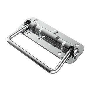 不锈钢盒把手锂电池工业拉手304弹簧加厚折叠拉手工具箱活动提手