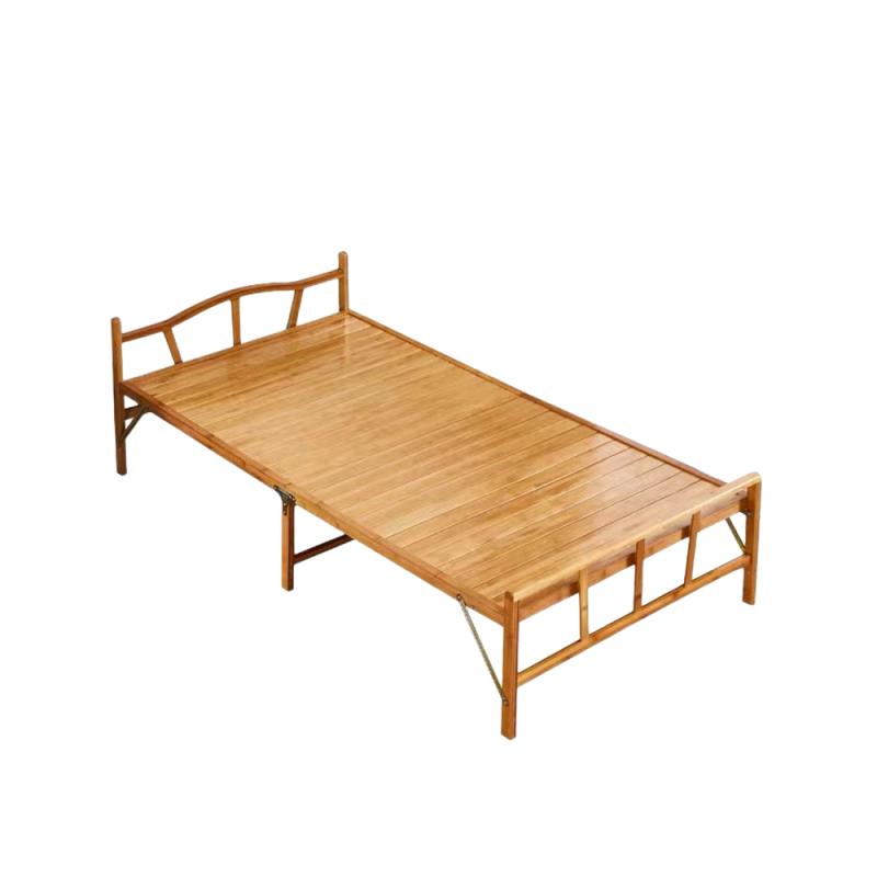 折叠床单人双人家用简易便捷碳化竹床1.2米1.5租房午休午睡硬板床