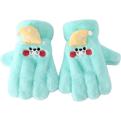 冬季女骑行防风保暖可挂脖手套