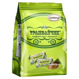 阿孔特俄罗斯进口花生牛轧糖原装老式味道休闲喜糖零食品不粘牙