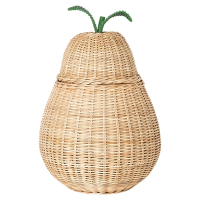 丹麦FermLiving手工藤编收纳筐