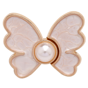 蝴蝶收腰扣珍珠对扣免钉纽扣牛仔裤腰围改小神器免缝金属时尚白色