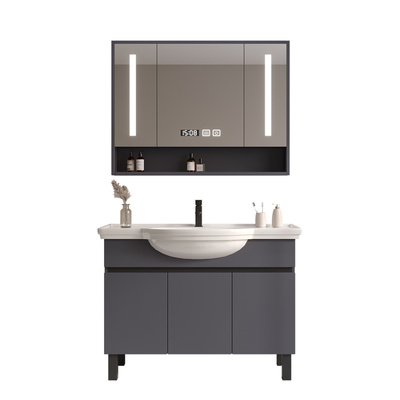 大肚盆浴室柜组合落地式简约轻奢洗手盆柜洗漱台盆一体陶瓷卫生间