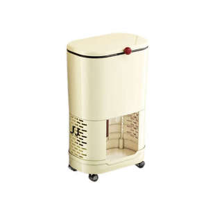 厨房垃圾桶家用大容量滑盖可移动双层高款免弯腰专用日式可置物架