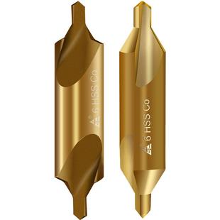 A型B型直槽螺旋双头M35含钴高速钢中心钻头不锈钢定位定心钻护锥