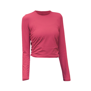 爱暇步秋冬新款瑜伽服女上衣短款运动跑步健身专业显瘦普拉提长袖