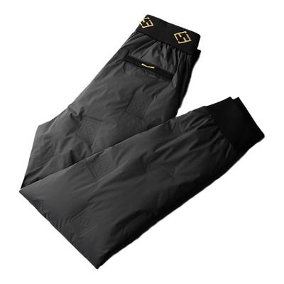 冬季羽绒裤男加厚保暖长裤潮牌防寒防水户外零下白鸭绒直筒束脚裤