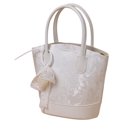 COSTS KADIY新款高级感宋锦苏绣手提水桶包女2025轻奢单肩斜挎包