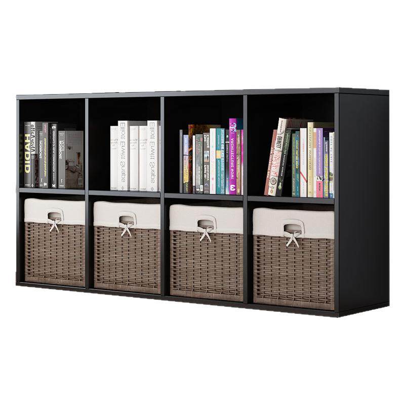 定做黑色格子柜书柜源头定制厂家