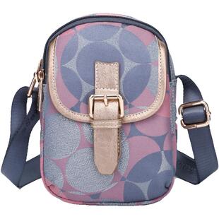 盛装舞步新款帆布迷你斜挎包休闲牛津布竖版手机包女X66