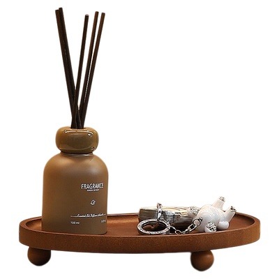 中古风入户钥匙收纳玄关摆件高级感小众客厅家居电视机柜台面装饰