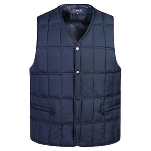 中老年羽绒棉马甲男冬季加厚保暖内外穿男士坎肩爸爸装棉内胆背心