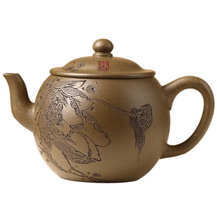 高端宜兴紫砂壶名家李建军纯手工功夫泡茶壶原矿青玉段宫灯