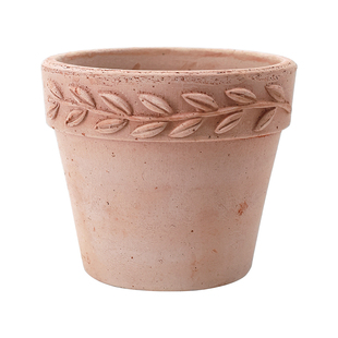 deroma帝罗马月桂罗马柱陶土花盆红陶盆桌面粗陶家居装饰手工制作