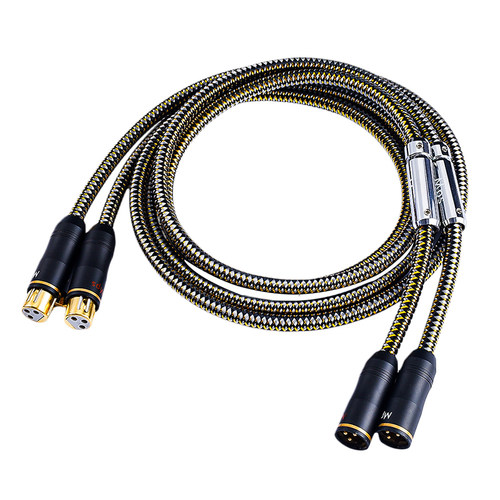 Mps发烧6N单晶铜镀银XLR卡侬平衡音频线公对母音响功放HiFi信号线
