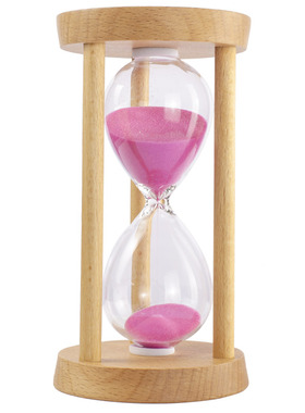 原木打造沙漏计时器摆件