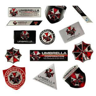 生化危机保护伞金属贴标摩托车汽车油箱盖车身划痕贴纸车窗装饰贴