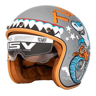 TVD 摩托车复古头盔电动车半盔男女四分之三头盔夏季哈雷机车踏板