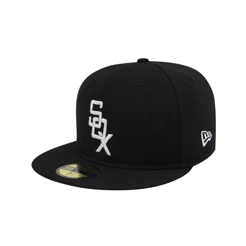 韩国代购NEWERA纽亦华复古LOGO5950平沿软顶全封闭棒球帽SOX白袜
