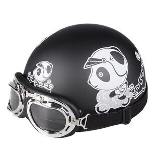 hba头盔女电瓶车冬季安全盔男电动车可爱国标3C认证复古半盔四季