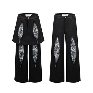 APRIORITY先验 放烟花西装裙裤可拆卸烟花裙片休闲裤裙裤