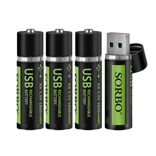 sorbo硕而博USB充电电池5号USB电池7号AAlr6锂电池轻鼠标G304电池