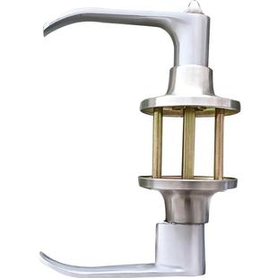 铝合金三杆把手锁塑钢门锁家用老式三柱执手锁带钥匙通用型球形锁