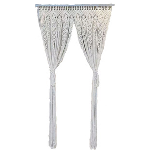 北欧ins风编织门帘隔断波西米亚半遮光线帘遮挡玄关半帘民宿装饰