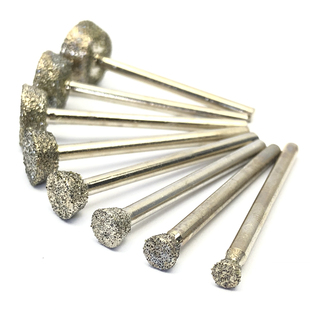 水德石雕工具雕刻石碑刻字磨头 E针压陀玉雕翡翠开窗60目电镀斜角