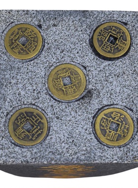 梯形原石 石敢当正方形四平八稳靠山石青石头刻八卦图奇石摆件