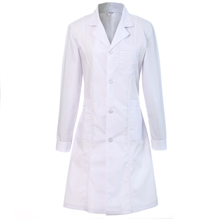 白大褂短袖女工作服夏季薄款牙科护士医师口腔医学生美容院白大衣