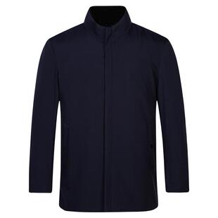 专柜同款梦特娇立领中长白鹅绒内胆羽绒服风衣男外套1DW6214010