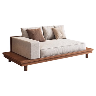 实木沙发组合宋式美学禅意沙发别墅会所实木沙发客厅家用茶几茶台