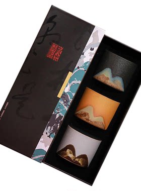 敦煌研究院山水茶杯套装礼盒
