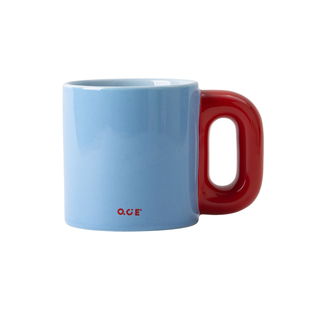 OCE多巴胺胖胖杯陶瓷马克杯500ml水杯撞色亮色早餐大容量牛奶杯子