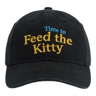 Spongii  到点喂小狗小猫美式复古做旧鸭舌帽