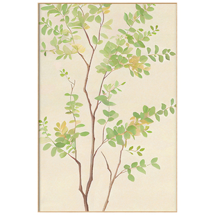 墙蛙原木风客厅装饰画沙发背景墙卧室大幅艺术壁画玄关奶油风挂画