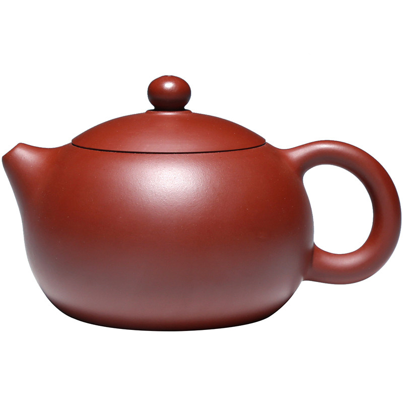 宜兴紫砂壶名家原矿大红袍朱泥壶纯全手工吴娟华200CC倒把西施壶