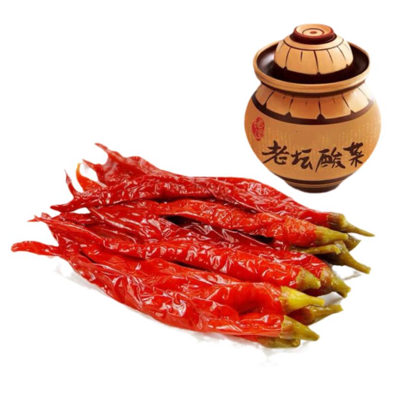 湖南酸辣椒农家自制老坛泡椒贵州四川湘西土特产下饭菜500g/袋