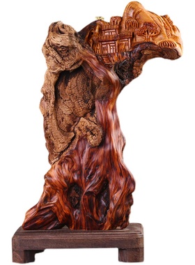 结善念慈阁崖柏摆件中式客厅书房